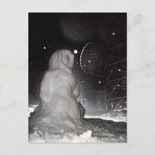 Cartão Postal homem de neve (Frente)