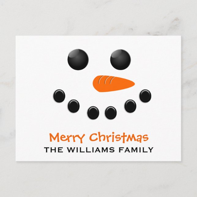 Cartão Postal Homem de neve (Frente)