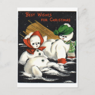 Cartão Postal Homem de neve