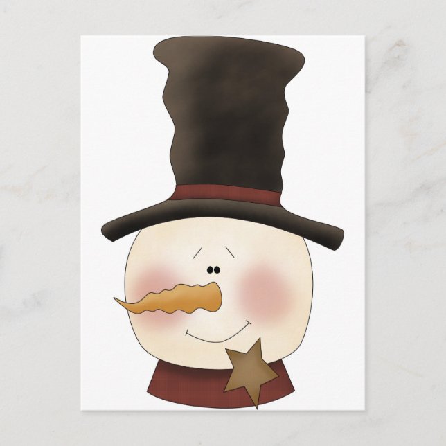 Cartão Postal Homem de neve dos amigos do inverno (Frente)