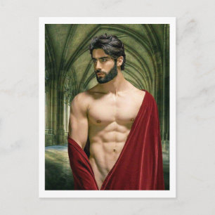 Cartão Postal Homem de Robe Vermelha  