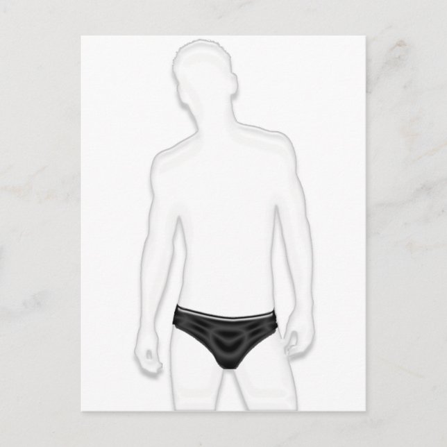 Cartão Postal Homem de roupa interior (Frente)