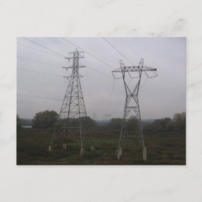 Cartão Postal homem e mulher na ilha do rio mohawk (Frente)