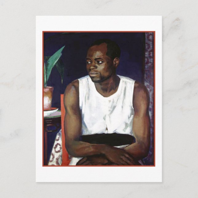 Cartão Postal Homem em Branco por Francis Cadell (Frente)