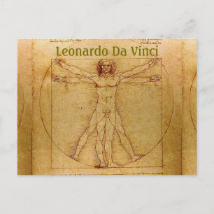 Cartão Postal Homem-Leonardo Da Vinci Vitruviano