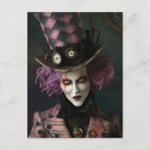 Cartão Postal Homem Louco de Fantasia Steampunk