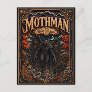 Cartão Postal Homem-Moth West Virginia Popcut Lendas