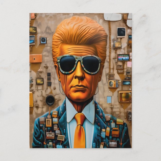 Cartão Postal Homem numa sociedade em decadência (Frente)