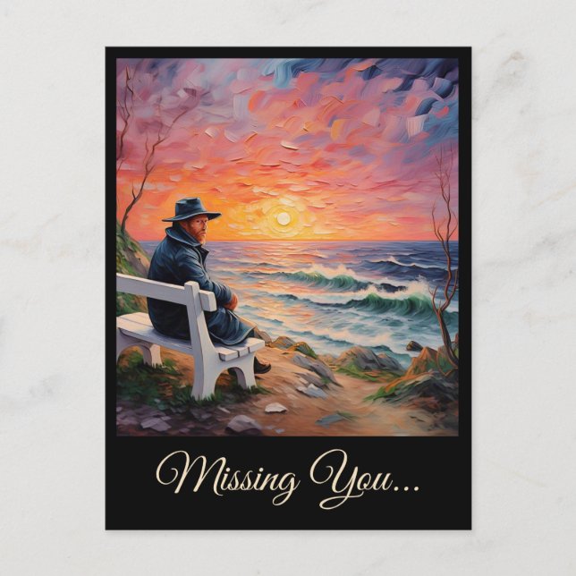 CARTÃO POSTAL "HOMEM PELO MAR" (Frente)