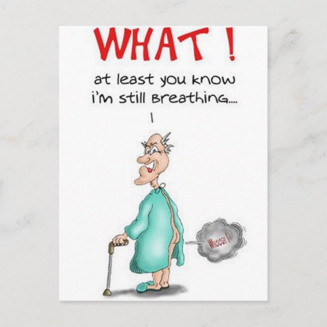 Cartão Postal Homem Velho Que Pum (Frente)