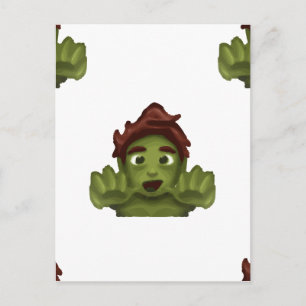 Cartão Postal homem zombie emoji