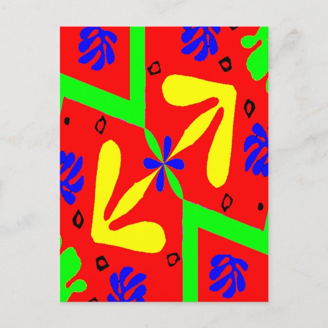 Cartão Postal Homenagem a Designs Matisse (Frente)