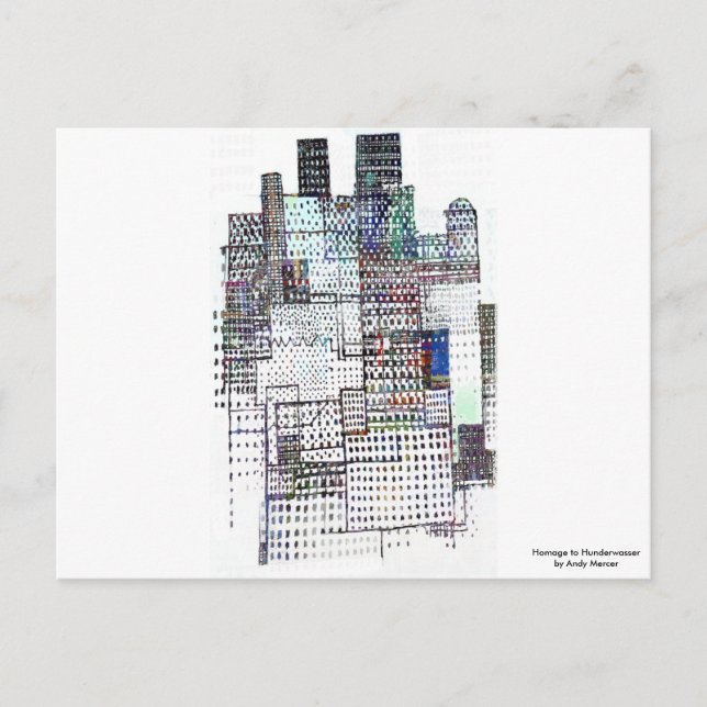 Cartão Postal Homenagem a Hundertwasser (Frente)