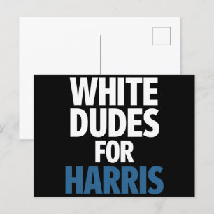 Cartão Postal Homens Brancos Para Harris Kamala Harris Eleição 2