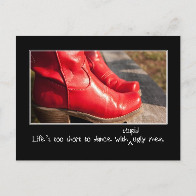 Cartão Postal Homens estúpidos são o problema não os feios (Frente)