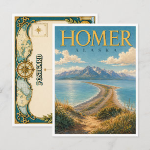 Cartão Postal Homer Alasca Homer Spit GeoSaga