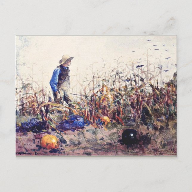 Cartão Postal Homero - Entre as verduras (Frente)