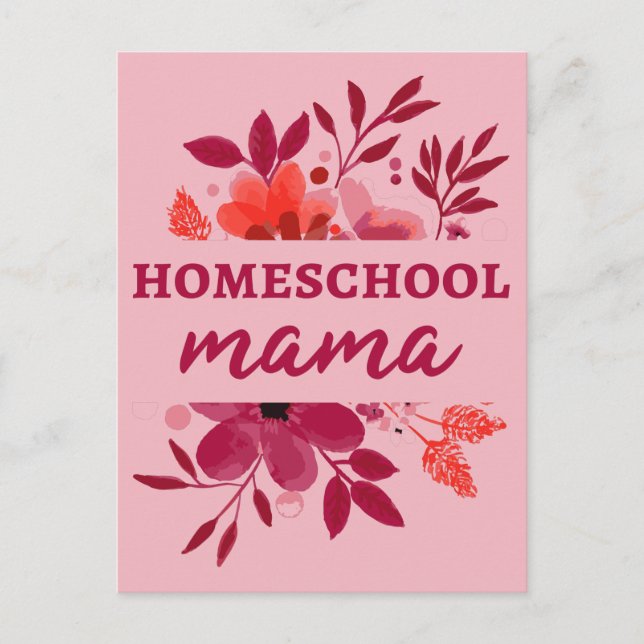 Cartão Postal Homeschool Mama I (Frente)