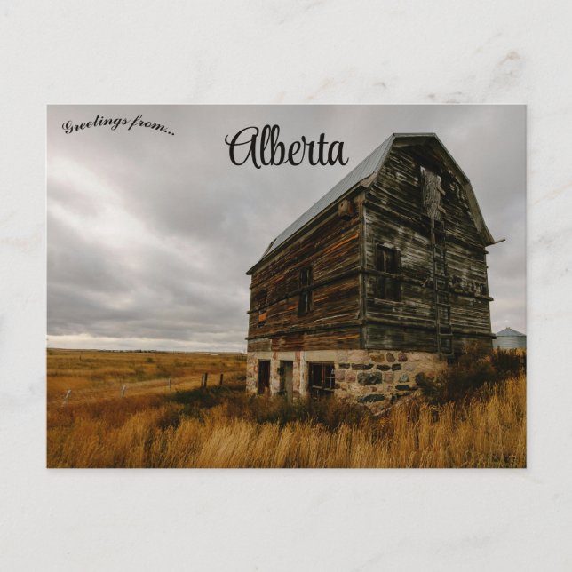 Cartão Postal Homestead no sul de Alberta Canadá (Frente)