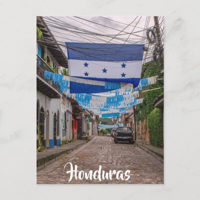 Cartão Postal Honduras, Bandeira (Frente)