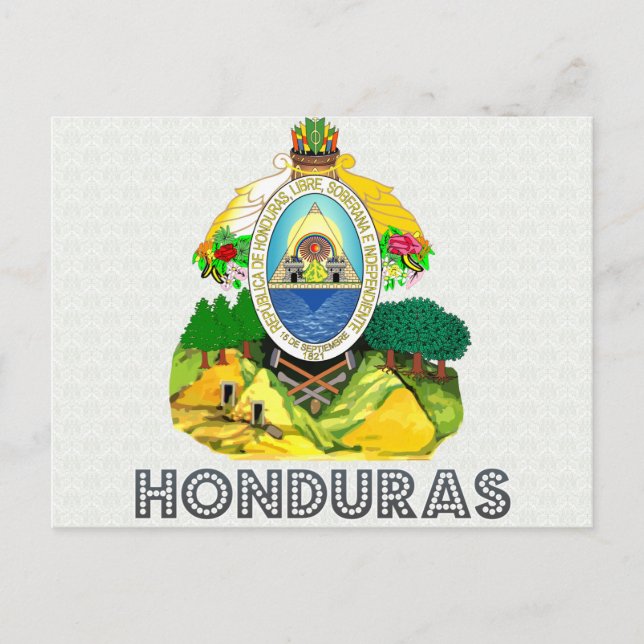 Cartão Postal Honduras Casaco de Armas (Frente)