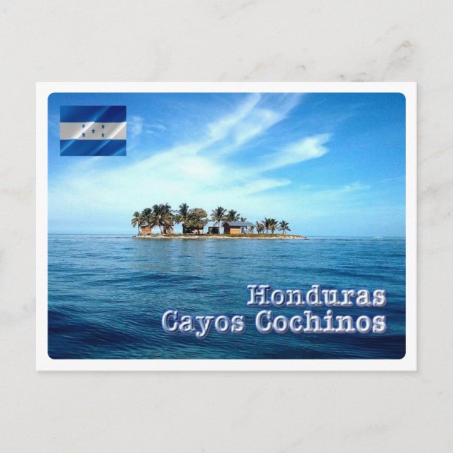 Cartão Postal Honduras - Cayos Cochinos - (Frente)