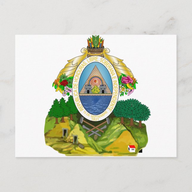 Cartão Postal honduras emblema (Frente)