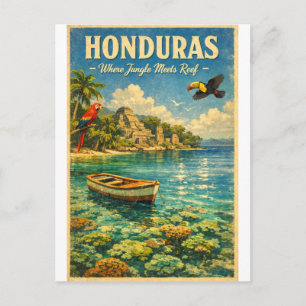 Cartão Postal HONDURAS – Onde a Selva Encontra o Recife
