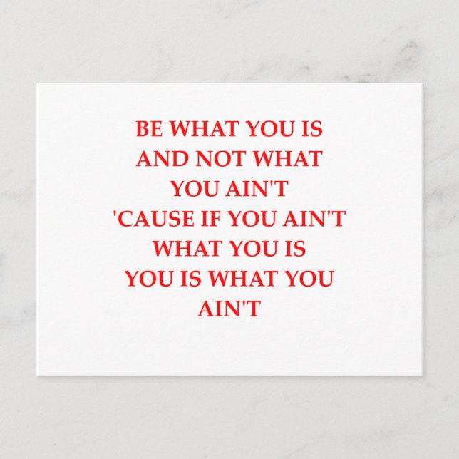 Cartão Postal honestidade (Frente)