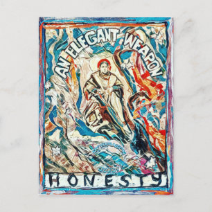 Cartão Postal Honestidade, uma arma elegante para tempos civiliz