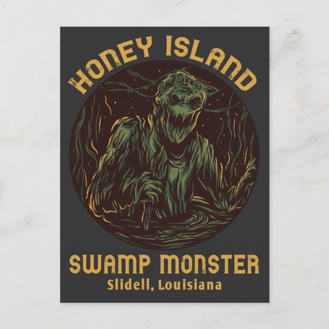 Cartão Postal Honey Island Swamp Monster Cryptid (Frente)