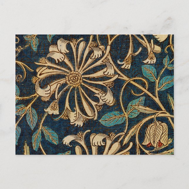Cartão Postal Honeysuckle (1876) Por William Morris (Frente)