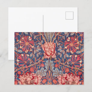 Cartão Postal Honeysuckle, Wallpaper de William Morris