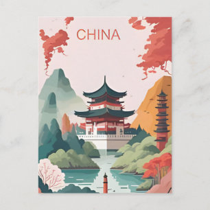 Cartão Postal Hong Kong China Viagem Art Vintage Yunnan