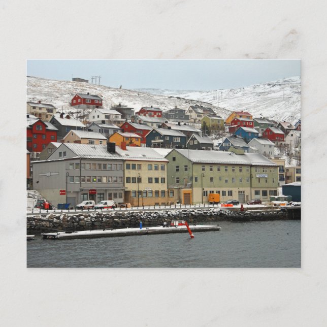 Cartão Postal Honningsvåg, Noruega (Frente)