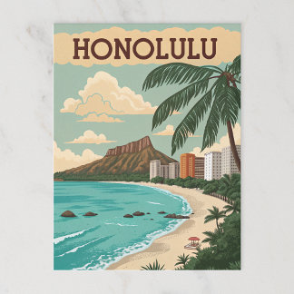 Cartão Postal Honolulu: Diamond Head Beach Paradise