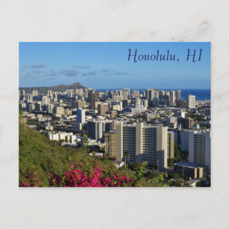 Cartão Postal Honolulu Hawaii Diamond Head View Punchbowl