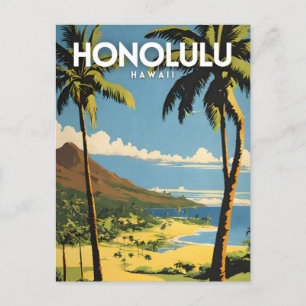 Cartão Postal Honolulu Hawaii Nostalgic Viagens vintage