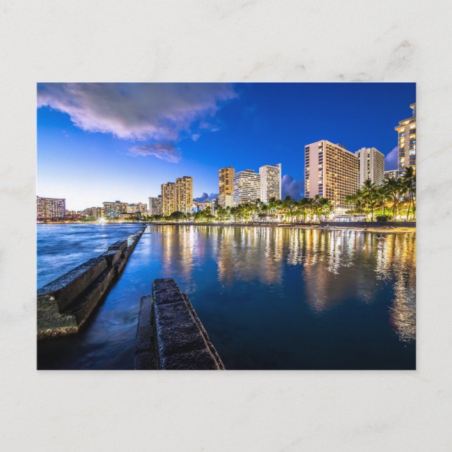 CARTÃO POSTAL HONOLULU OAHU HAVAÍ (Frente)