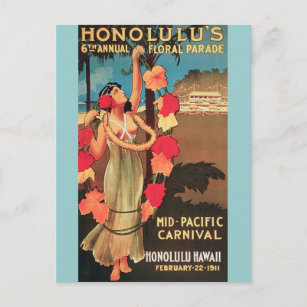 Cartão Postal Honolulu, Parada Floral Anual do 6 Havaí 1911