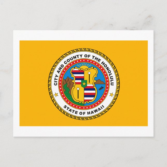 Cartão postal Honolululu Flag (Frente)