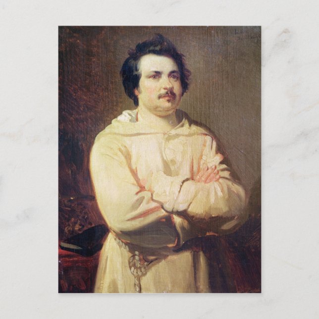 Cartão Postal Honore de Balzac em seu Hábito Monk, 1829 (Frente)