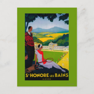 Cartão Postal Honore Les Bains Vintage Poster Europe