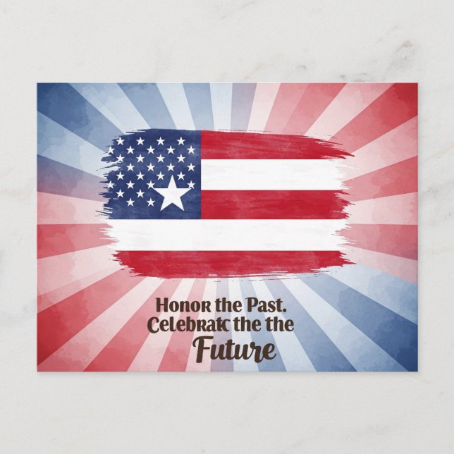 Cartão Postal "Honre o passado. Celebrar o Futuro" (Frente)