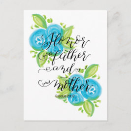 Cartão Postal Honre Seu Pai e Sua Mãe