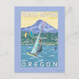 Cartão Postal Hood River, ORWind Surfers & Kite Boarders