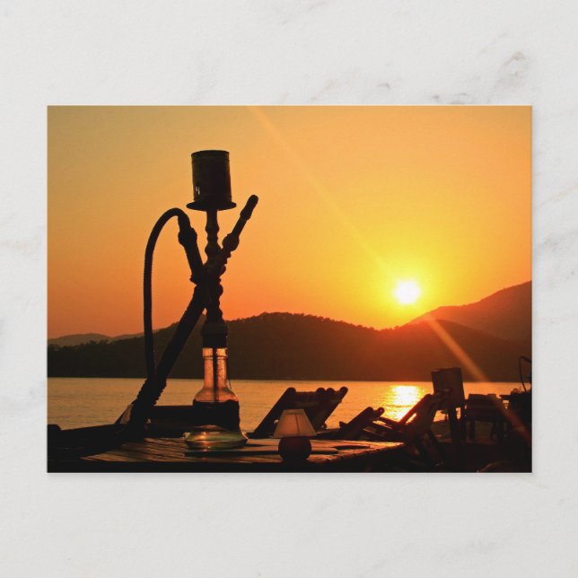 Cartão Postal Hookah Sunset (Frente)