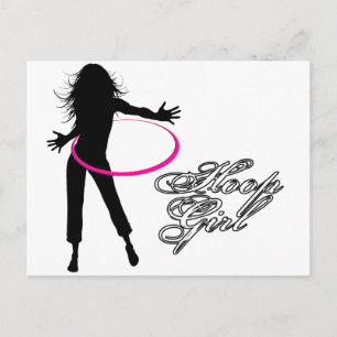 Cartão Postal Hoop Girl-Hula Hoop