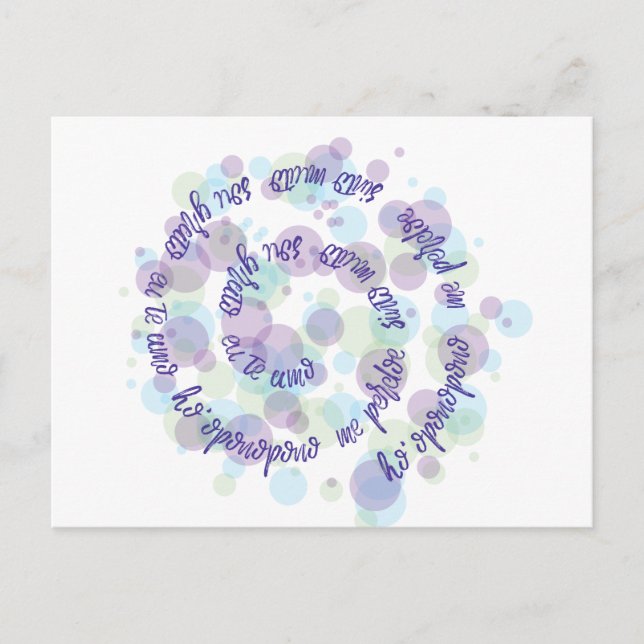 Cartão Postal Ho'oponopono (Frente)