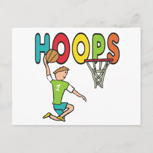 Cartão Postal Hoops de basquetebol